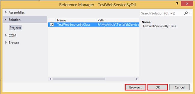 Browse Dll and add reference